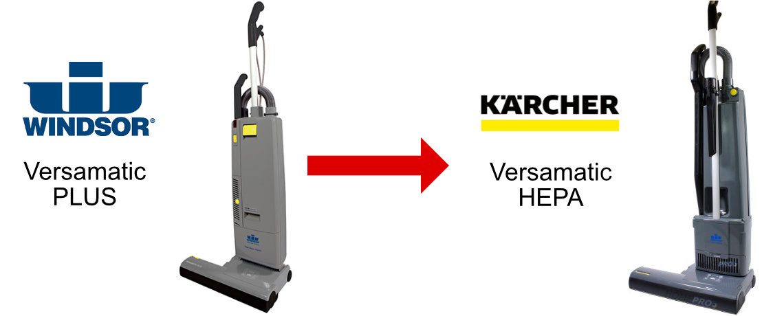 Windsor Karcher Versamatic Plus replaced by Versamatic HEPA Image